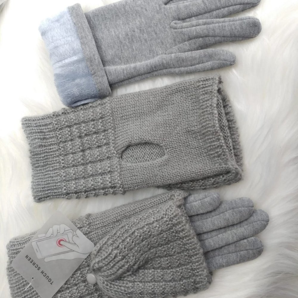 Women's OS Classic Gloves( Black, Grey) - Picture 5 of 7